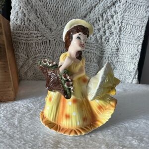Vintage Lefton Parasol Girl Figurine